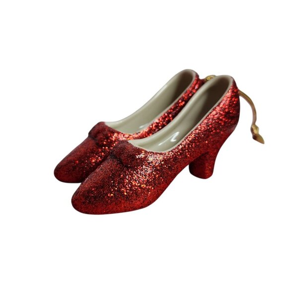 Lenox Wizard of Oz There's No Place Like Home Red Slippers Ornament - Picture 9 of 11